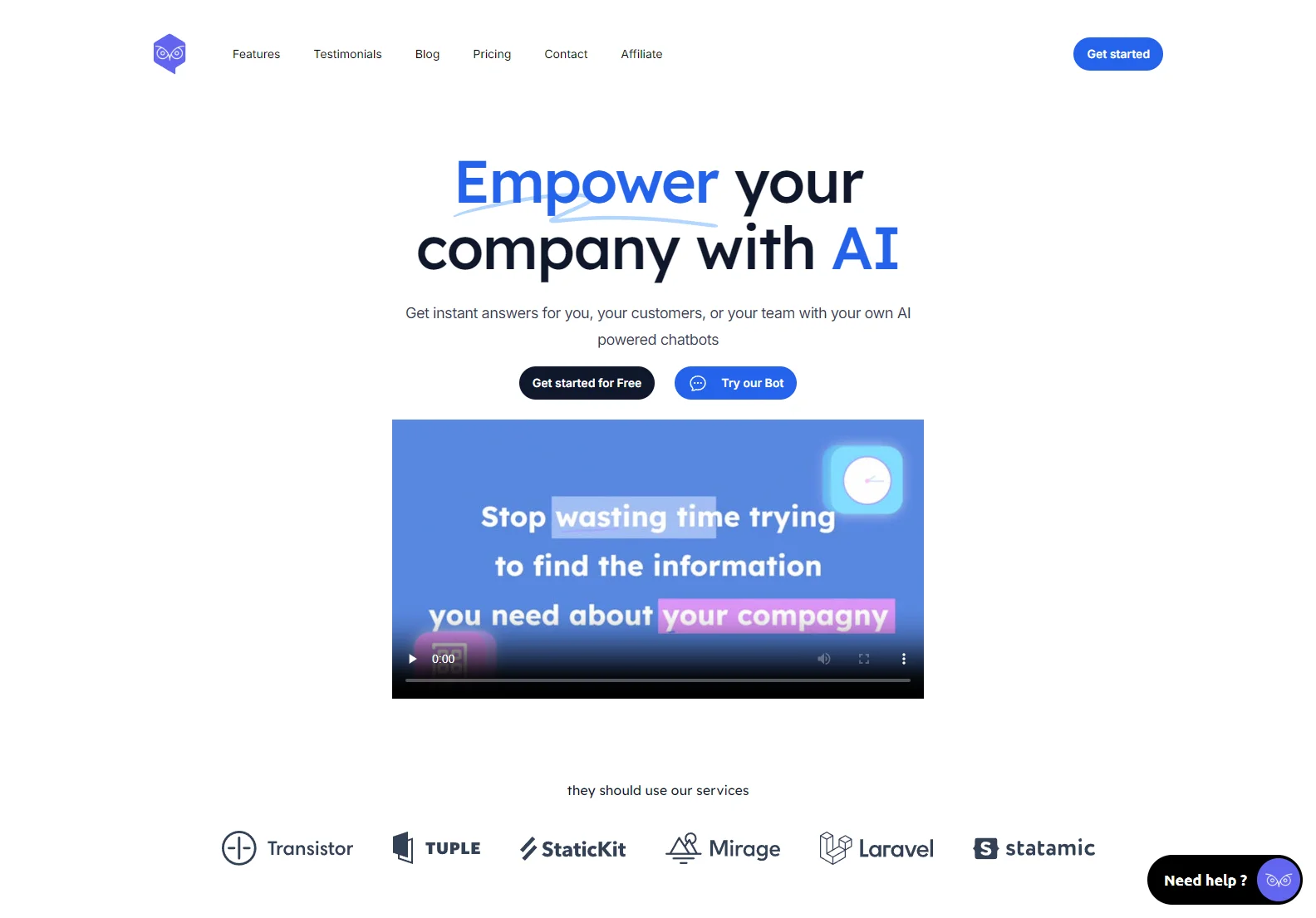 Owlbot: AI-Powered Chatbot for Instant Answers & Enhanced Customer Service