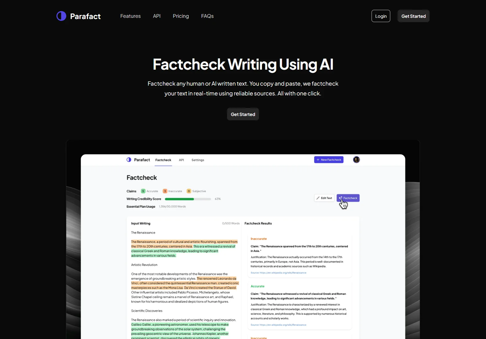 Parafact: AI-Powered Fact-Checking for Accurate and Credible Content