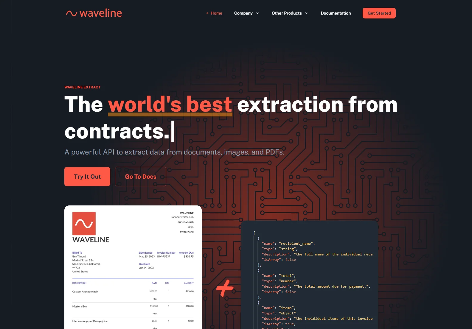 Waveline Extract: AI-Powered Data Extraction API for Documents, Images, and PDFs
