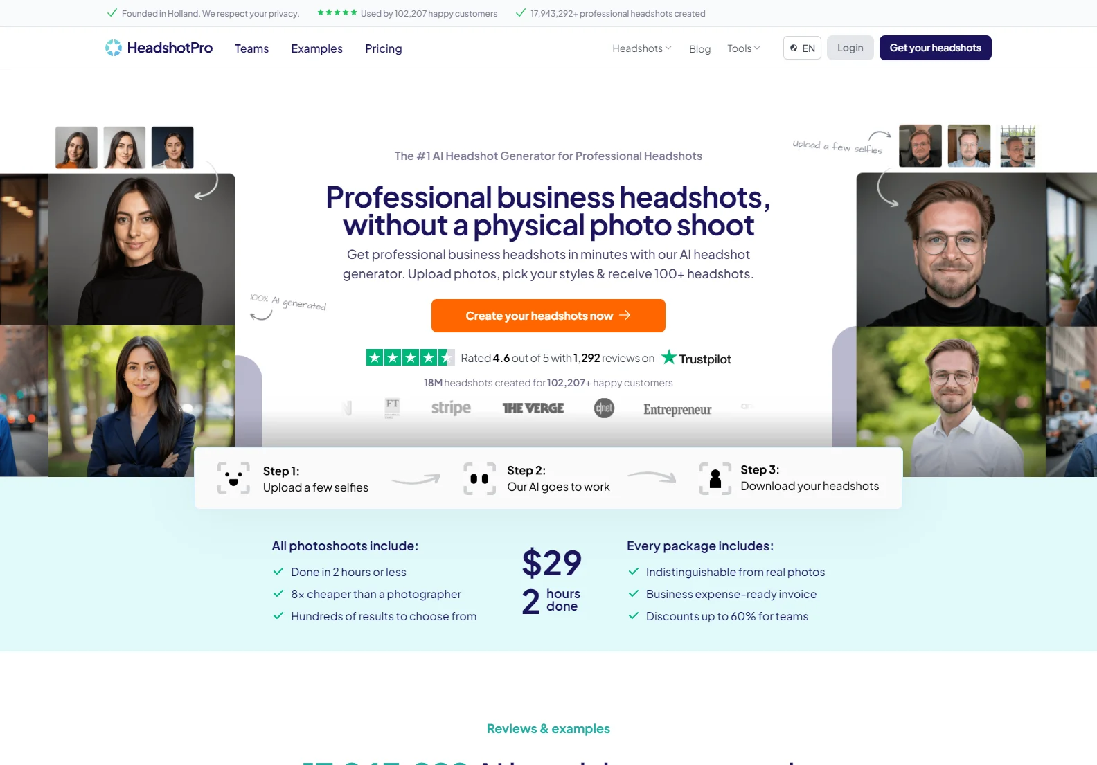 HeadshotPro: AI Headshot Generator - Professional Headshots in Minutes