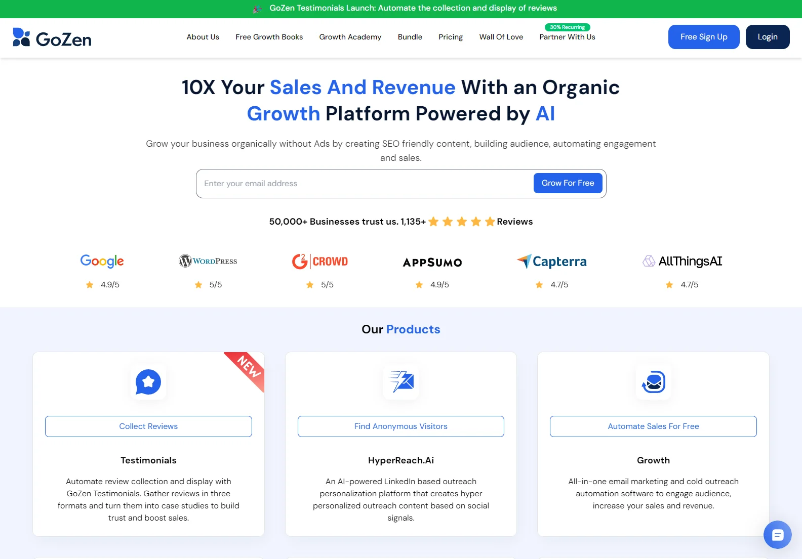 10x Your Organic Growth with GoZen's AI-Powered SaaS Platform