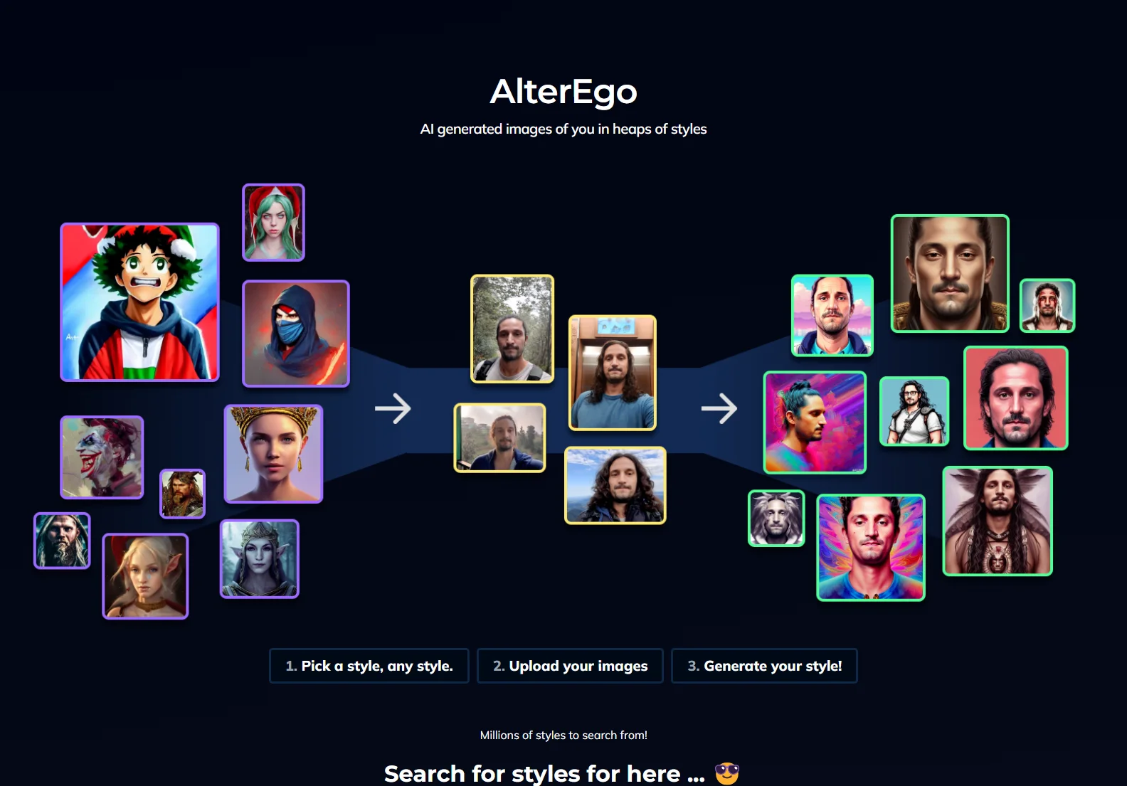 AlterEgo: AI Image Generator - Transform Your Photos into Millions of Styles