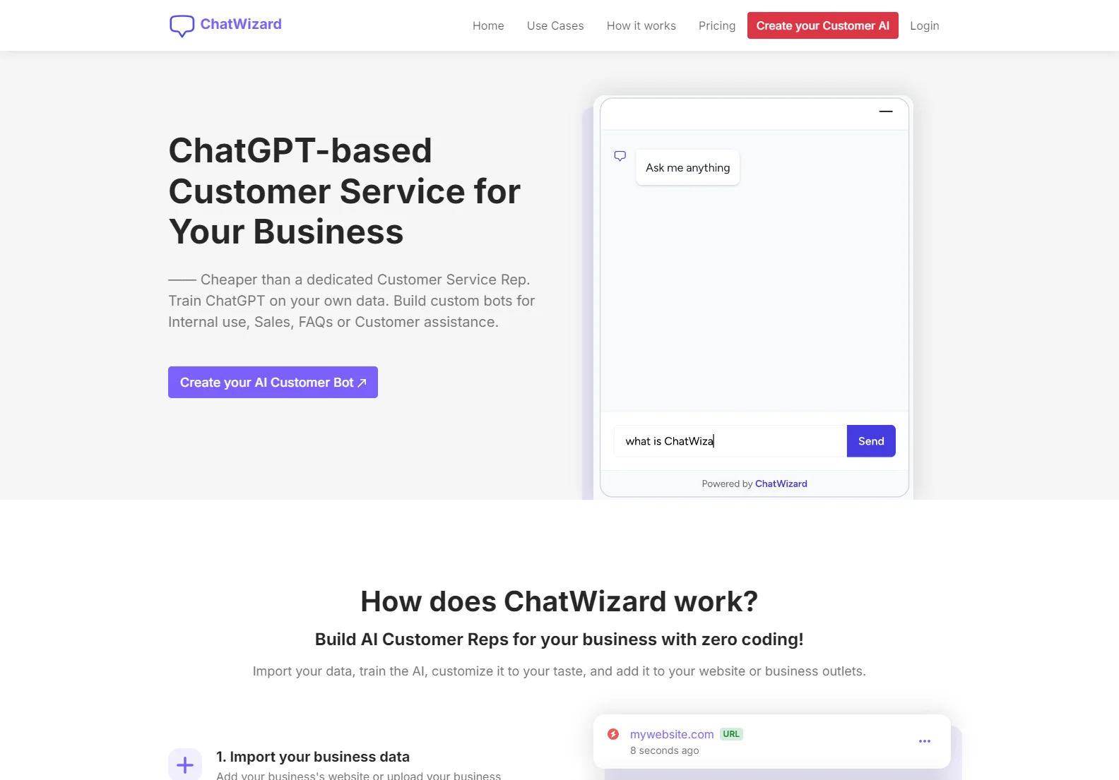 ChatWizardAI: Build a Custom ChatGPT Chatbot for Your Website