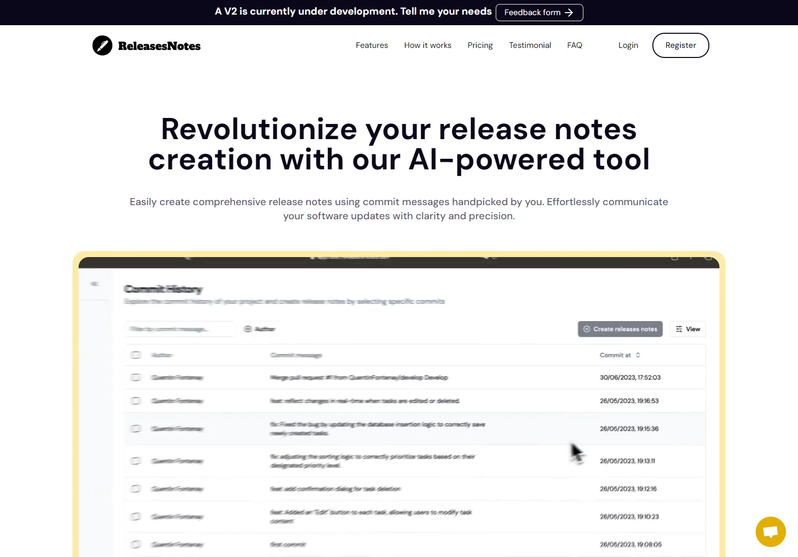 ReleasesNotes: AI-Powered Release Notes Generator for Improved Productivity