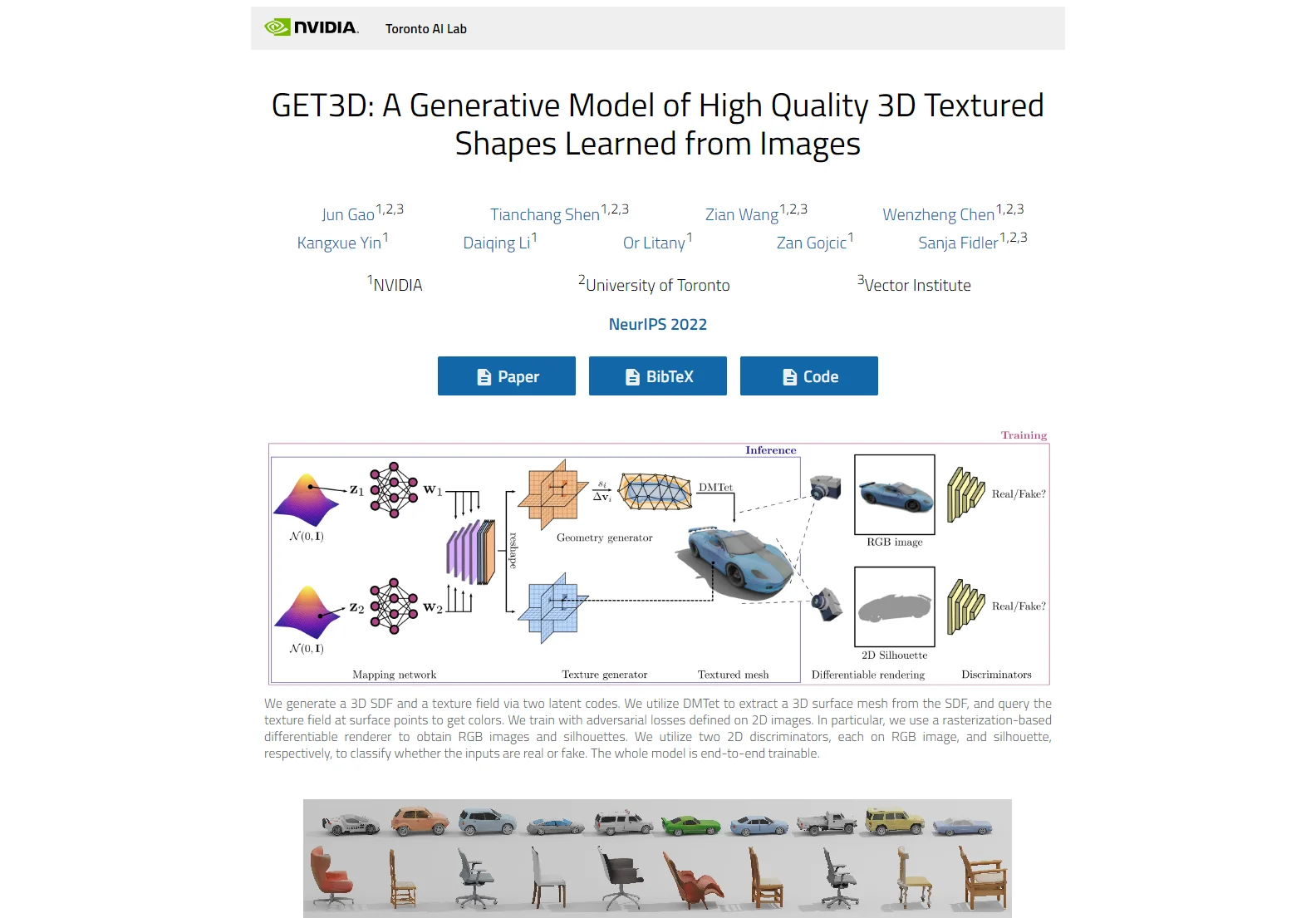 GET3D: High-Quality 3D Textured Mesh Generation from Images