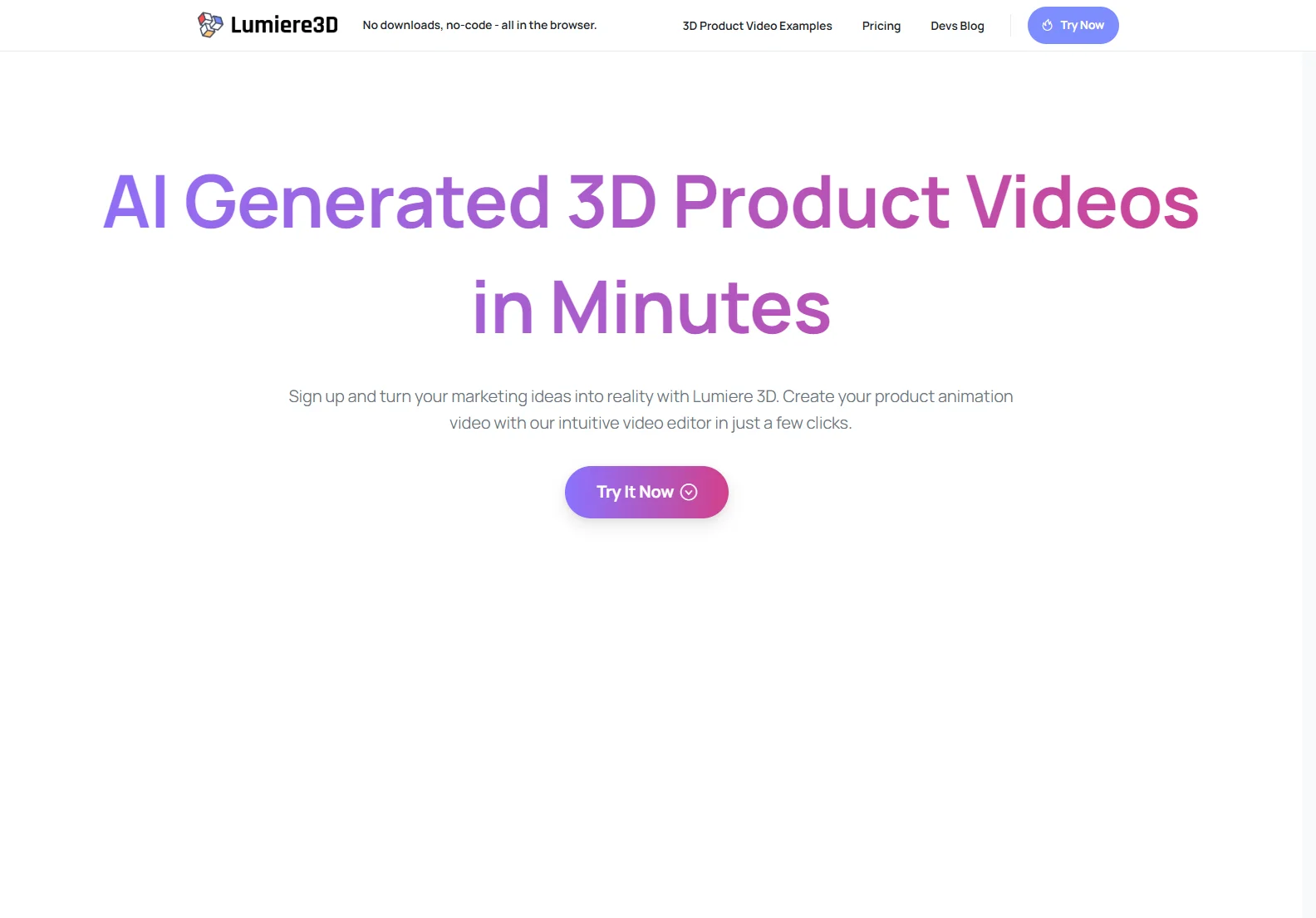 Lumiere3D: AI-Powered 3D Product Videos for Reels, Shorts & TikTok