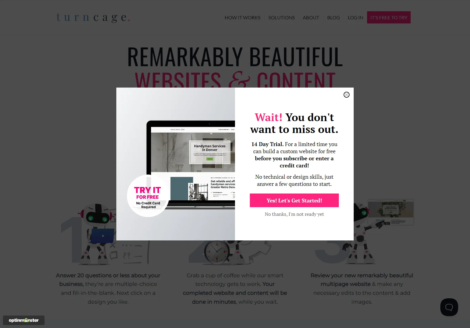 TurnCage: AI-Powered Website Generator - Create a Stunning Website in Minutes