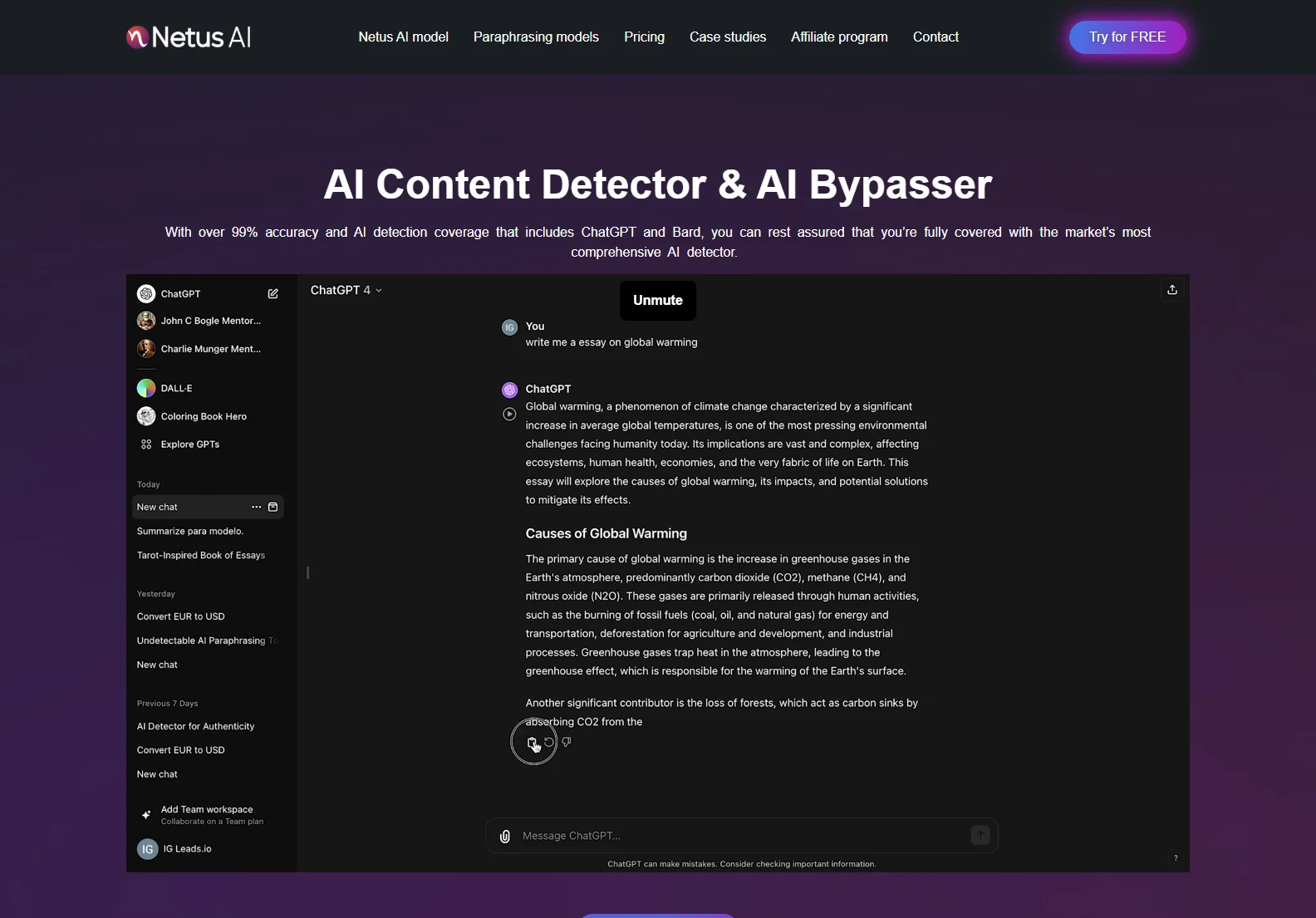 Netus AI: Undetectable AI Paraphraser & Summarizer