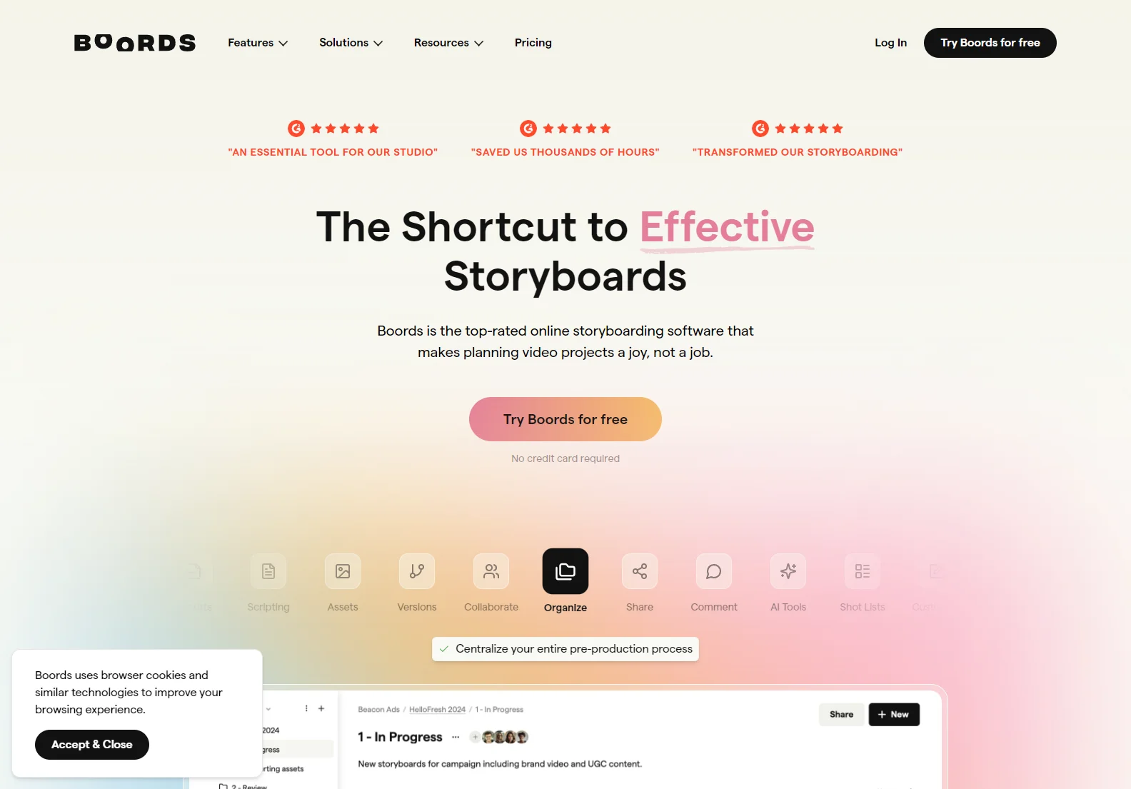 Boords: AI-Powered Storyboard Software for Seamless Video Pre-Production