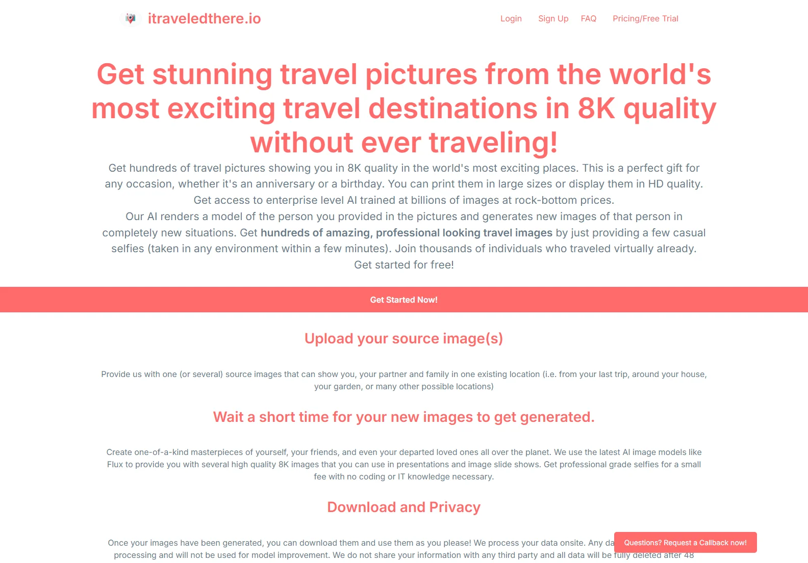 Generate Stunning 8K Travel Photos with AI | itraveledthere.io