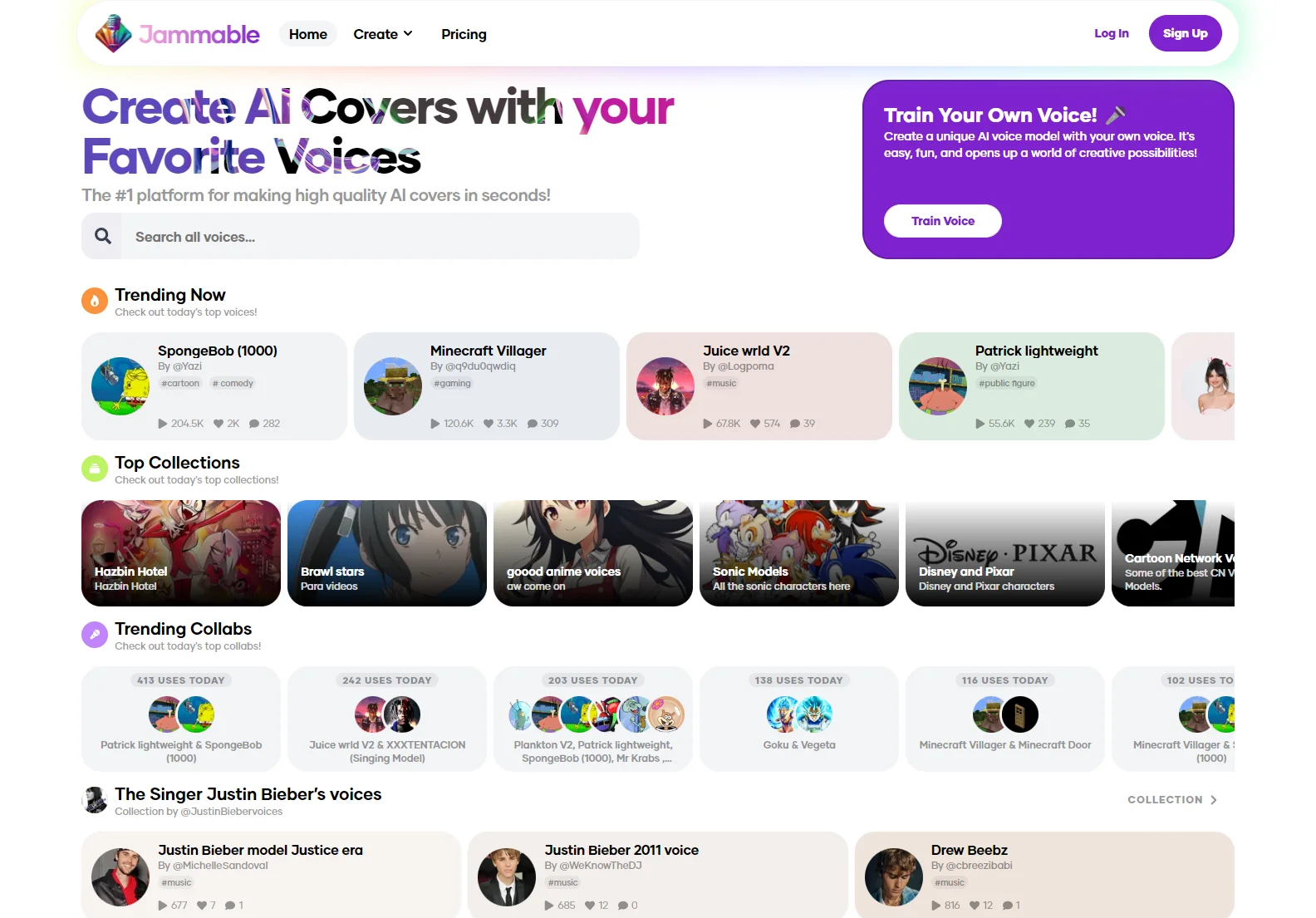 Jammable: Create AI Cover Songs & Duets with Your Favorite Voices!