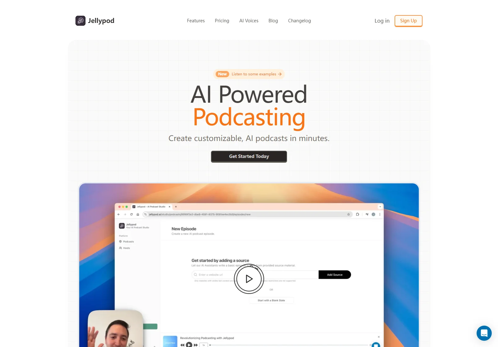 Jellypod: AI-Powered Podcasting Studio for Effortless Podcast Creation