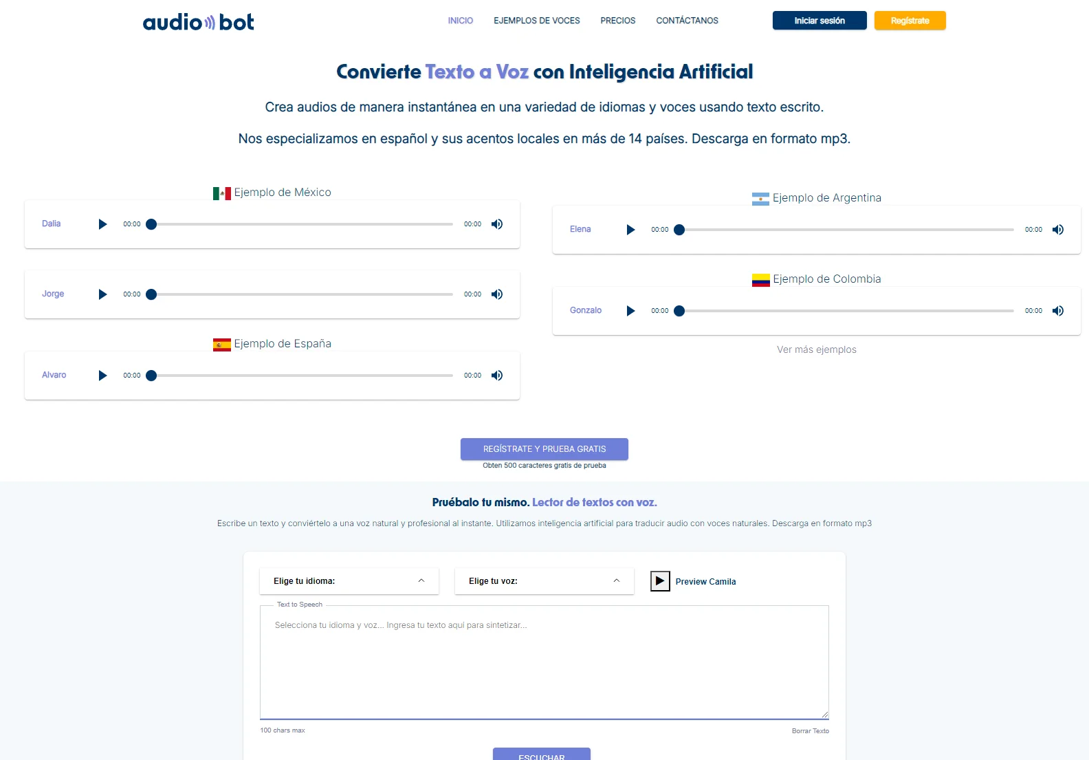 Generador de Texto a Voz con IA: Convierte Texto en Audio en Múltiples Idiomas