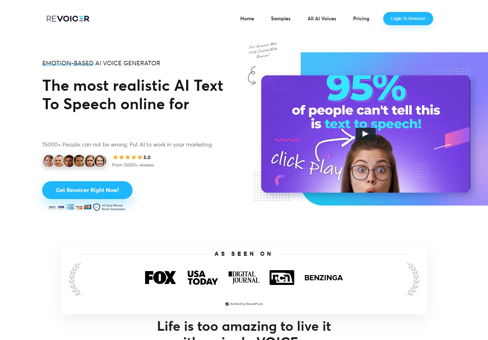 Revoicer: Emotion-Based AI Voice Generator for Realistic & Engaging Voiceovers