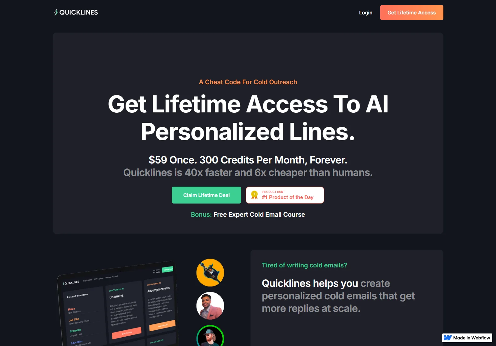 Quicklines: Lifetime Access to AI-Powered Cold Email Outreach