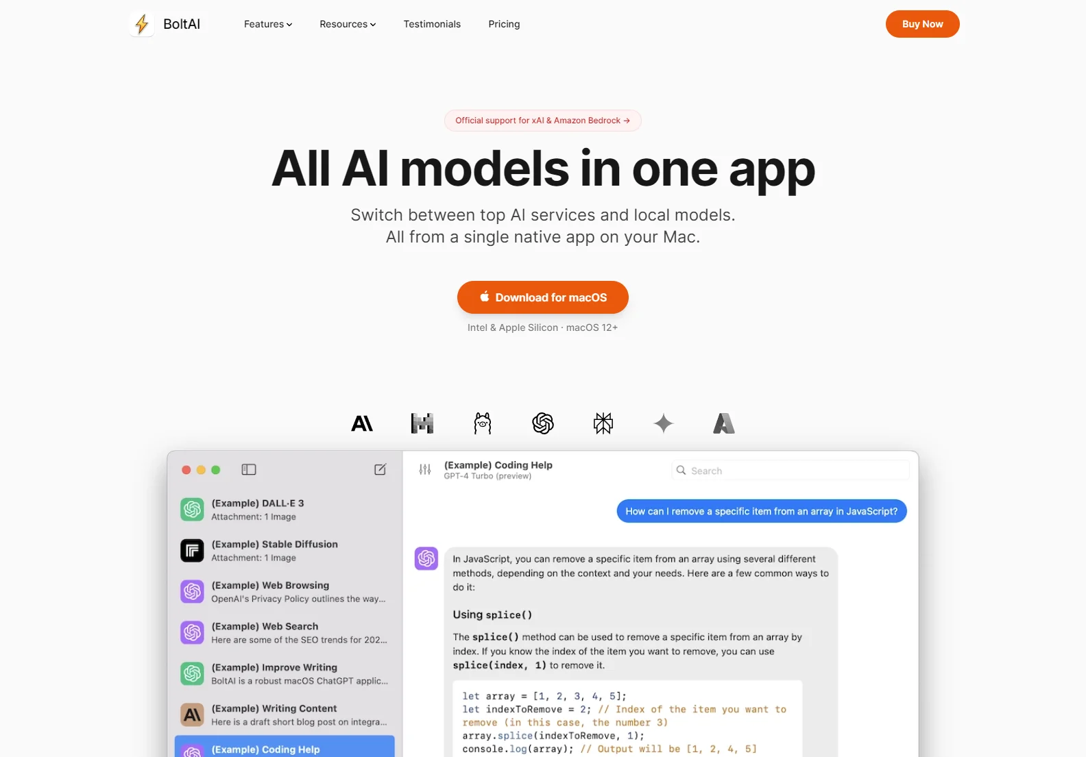 BoltAI: Native Mac AI App for Enhanced Productivity