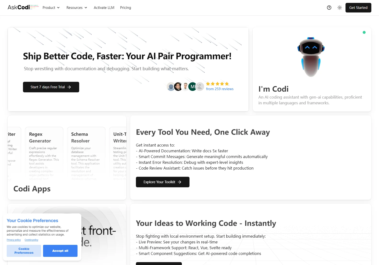 AskCodi: AI-Powered Code Assistant for Streamlined Development