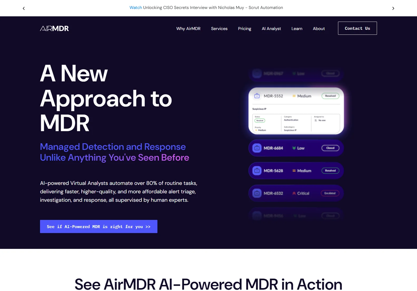 AirMDR: AI-Powered Managed Detection and Response for Faster, Smarter Threat Response