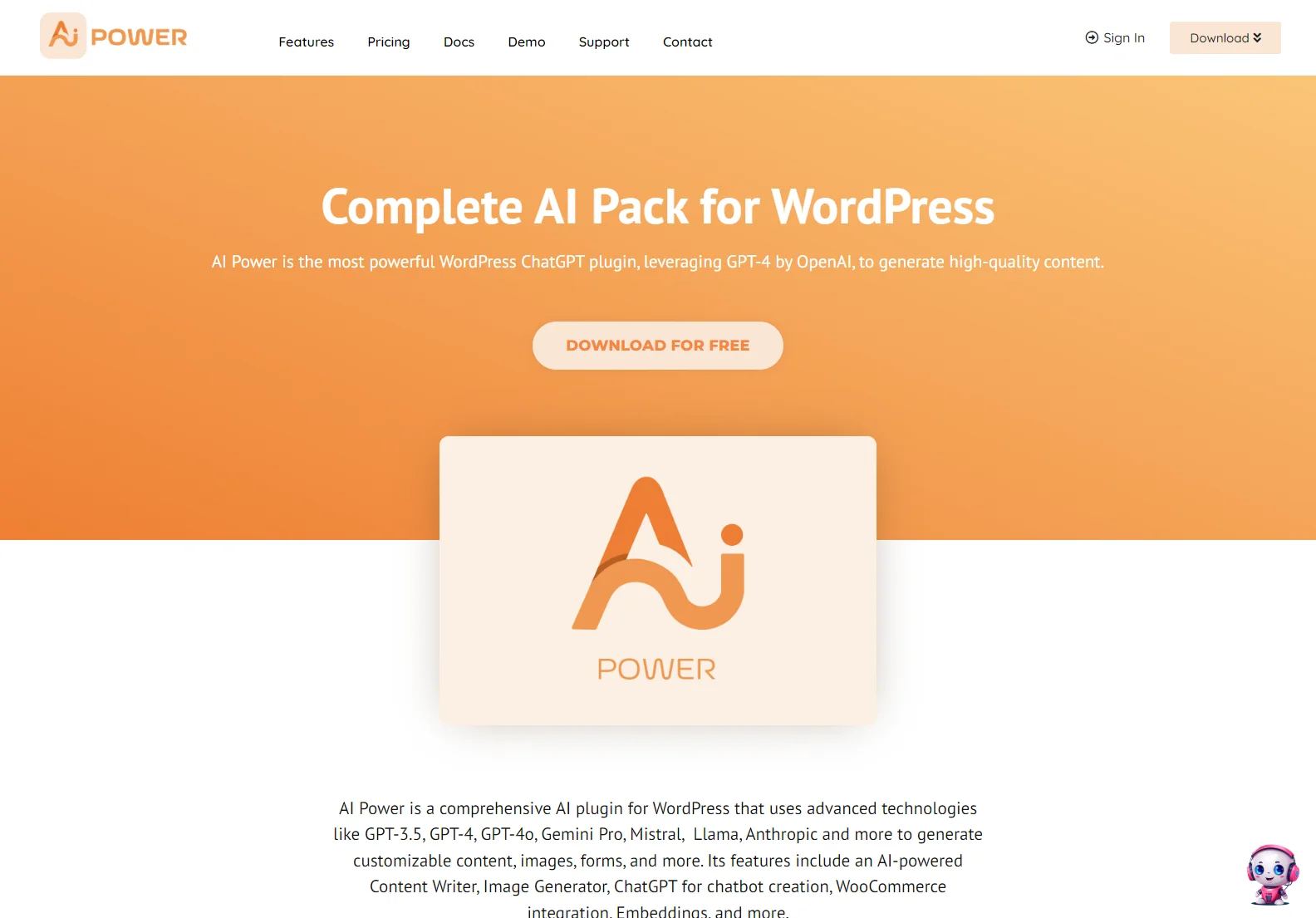 AI Power: The Complete AI Pack for WordPress