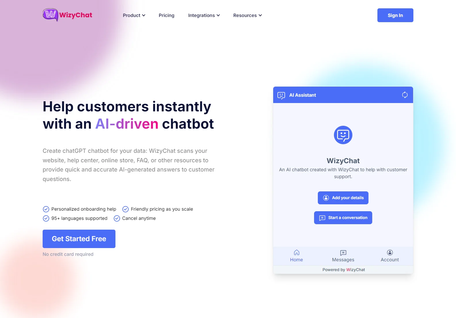 WizyChat: AI-Powered Chatbots for Instant Customer Support