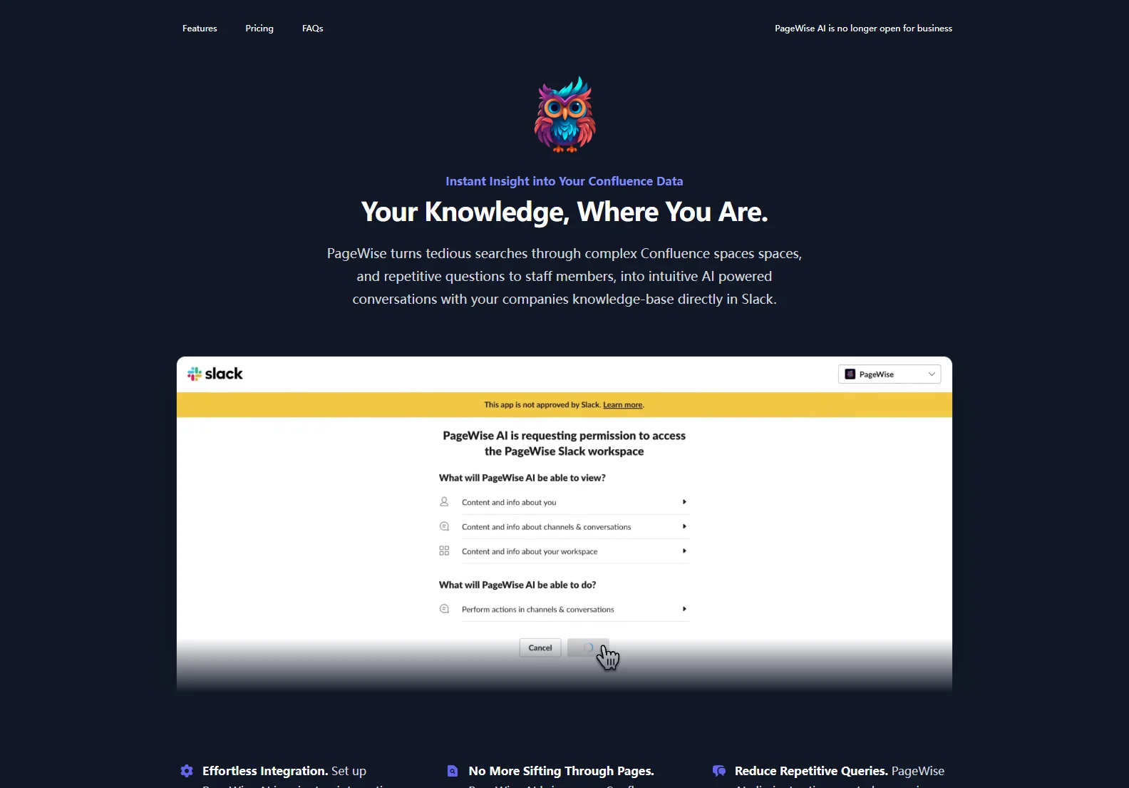 PageWise AI: Streamlining Confluence Knowledge Access in Slack (Discontinued)