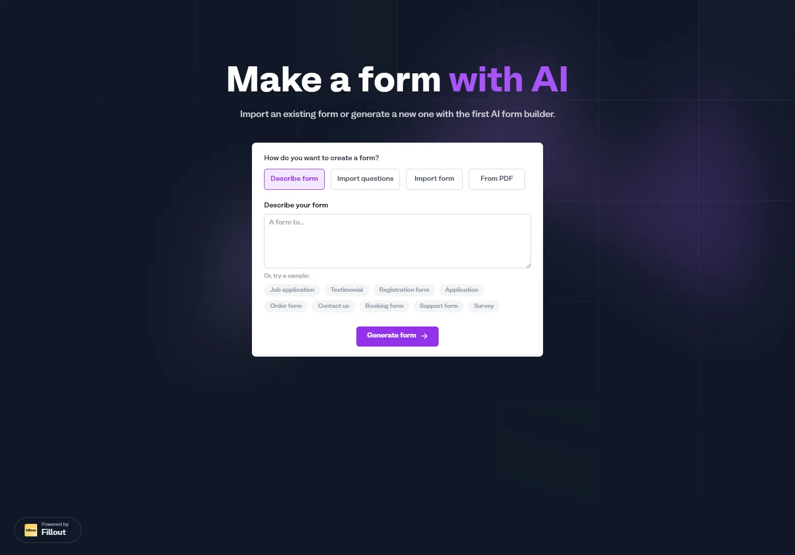 AI Form Generator: Build Online Forms Effortlessly with AI