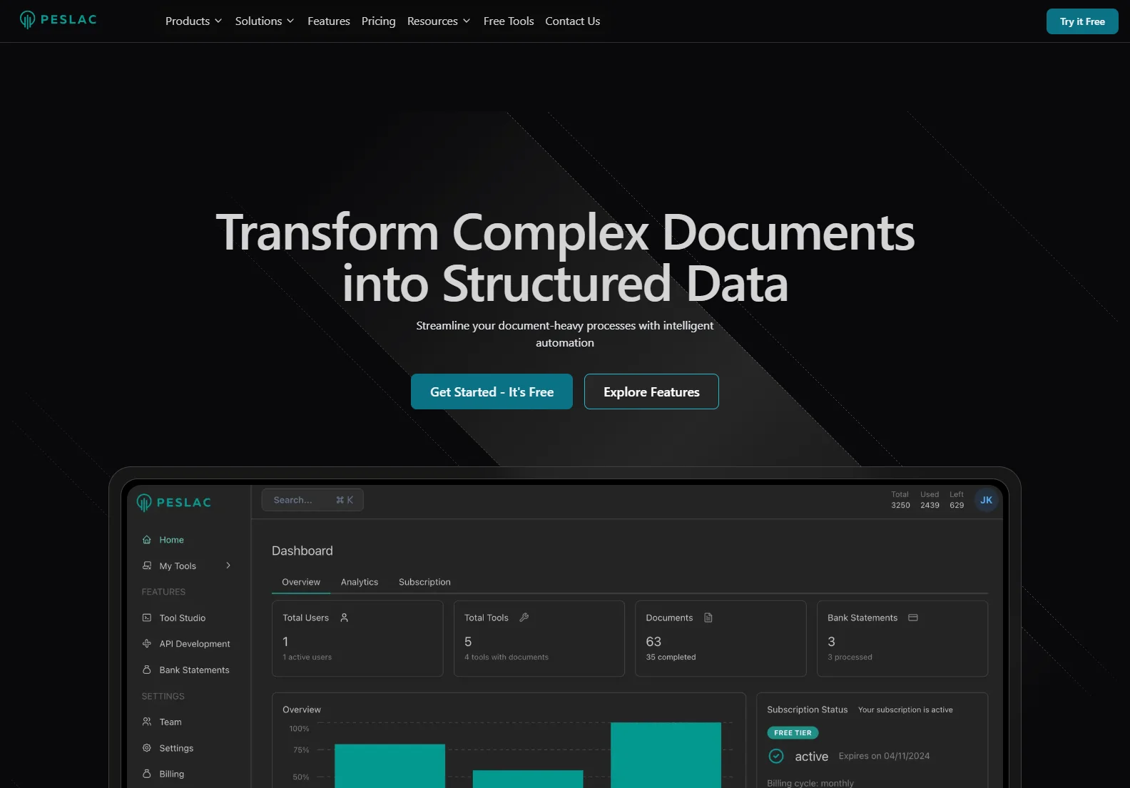 Peslac AI: Streamline Document Processing with Intelligent Automation