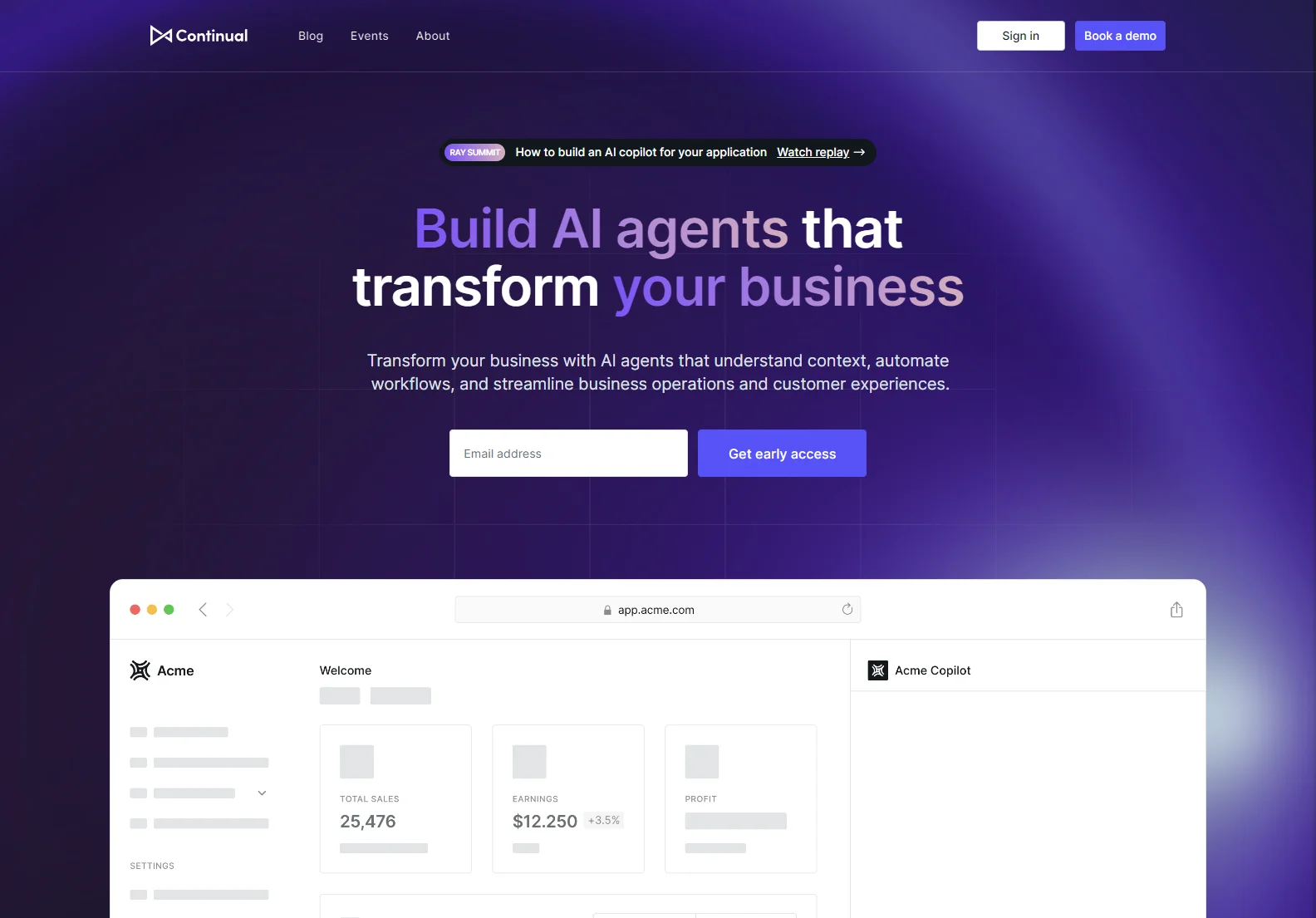 Continual: AI Agent Platform for Business Transformation