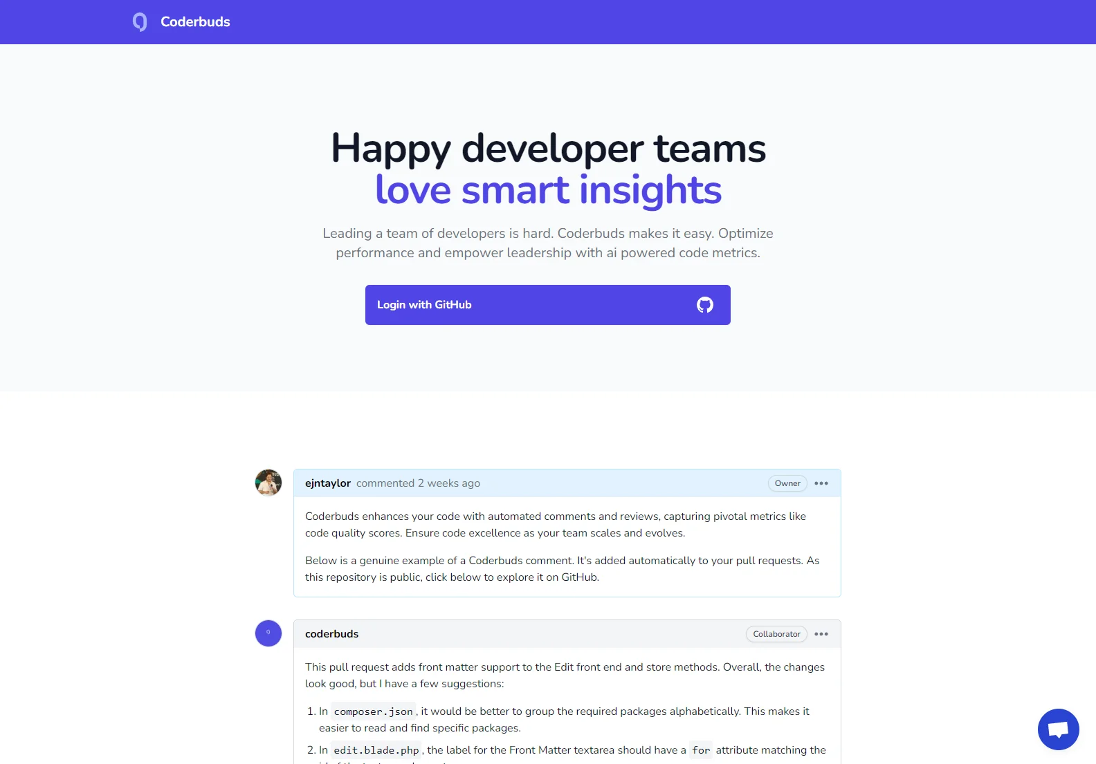 Coderbuds: AI-Powered Code Reviews for Enhanced Team Collaboration