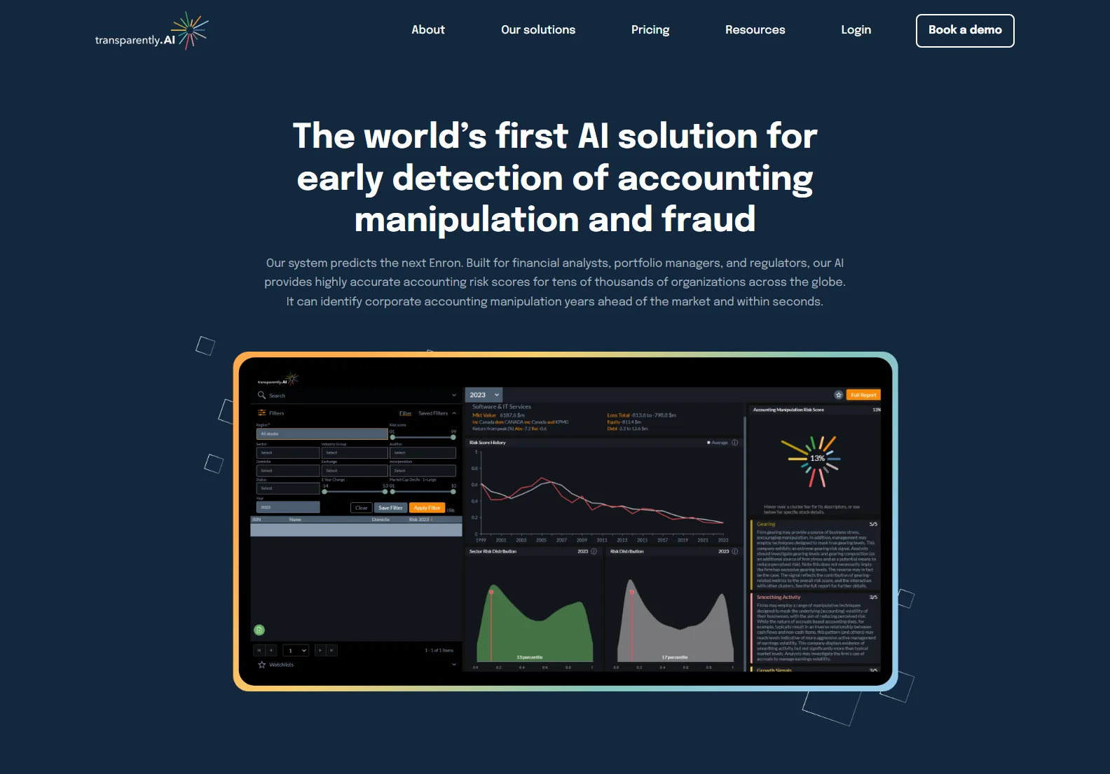 Transparently.AI: AI-Powered Fraud Detection for Financial Professionals