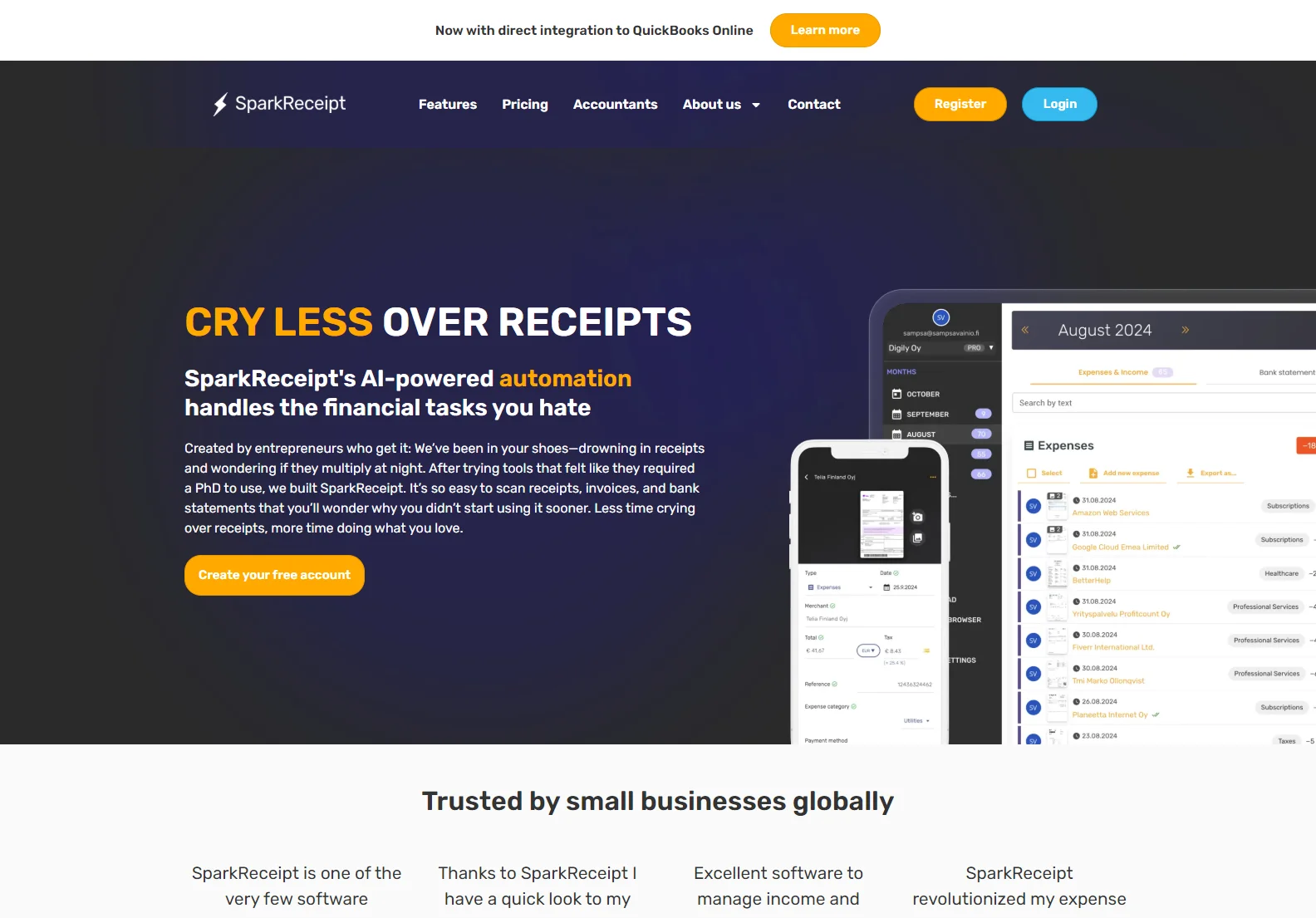 SparkReceipt: AI-Powered Receipt Scanner & Expense Tracker