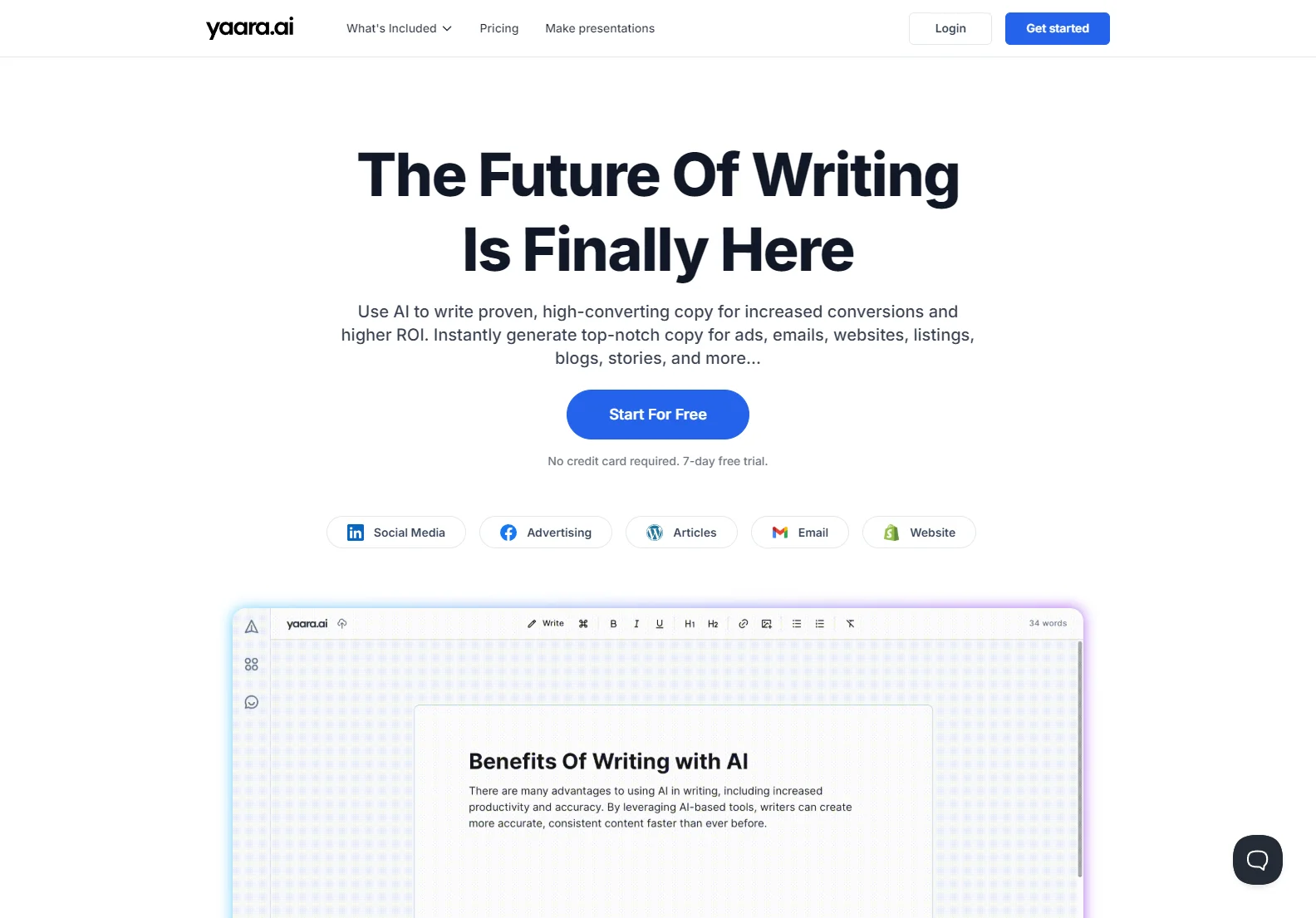 Yaara.ai: AI-Powered Writing Tool for High-Converting Content