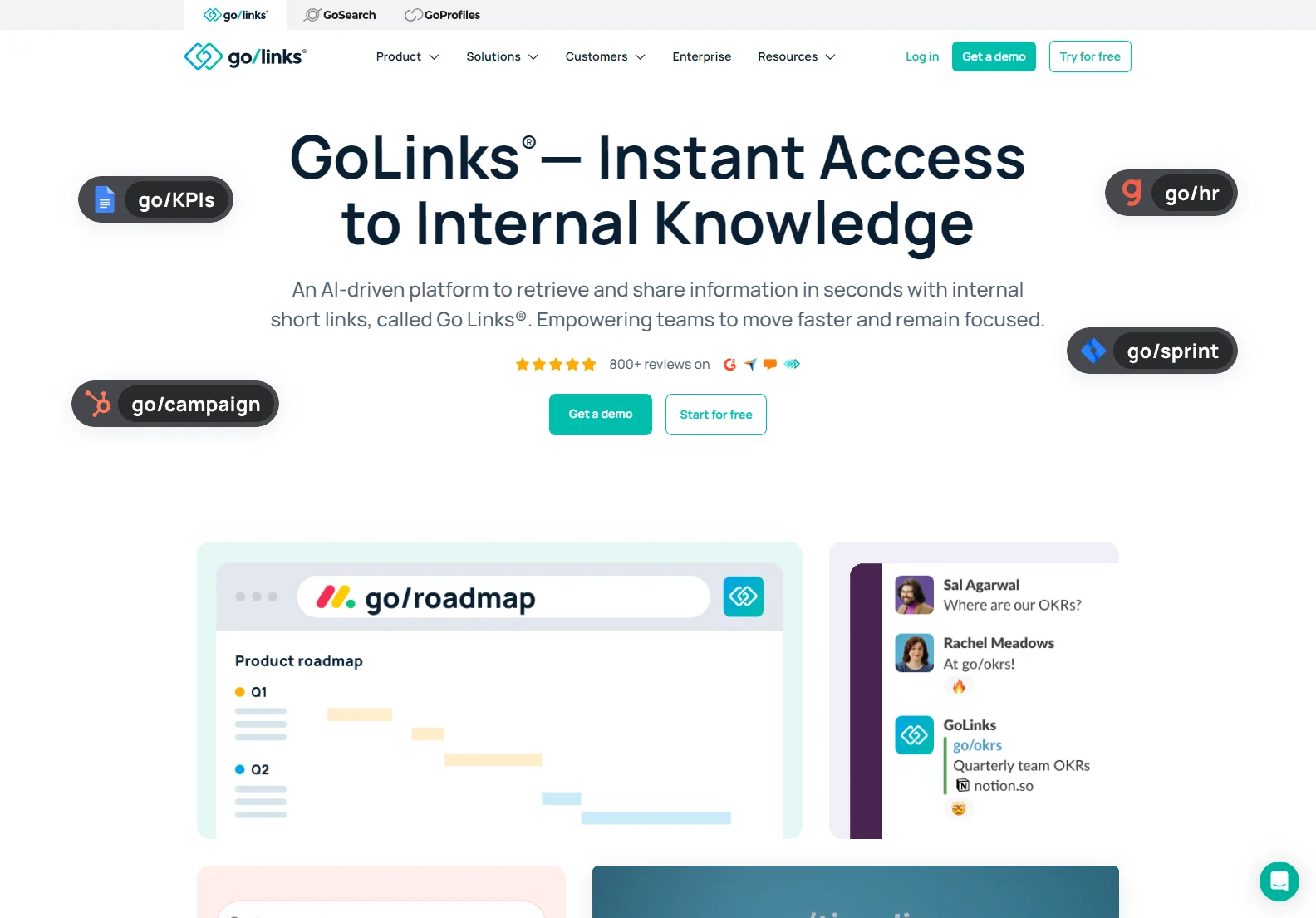 GoLinks®: AI-Powered Knowledge Sharing Platform for Enhanced Team Collaboration