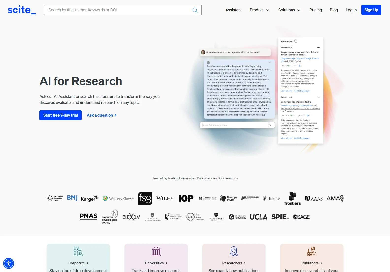 Scite: AI-Powered Research Assistant for Efficient and Accurate Research