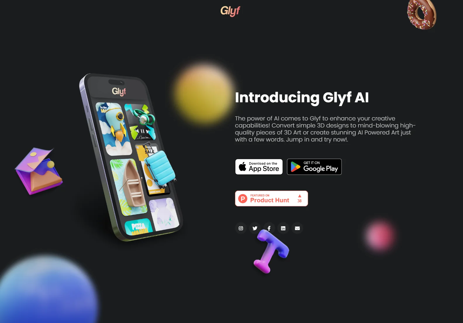 Glyf AI: Revolutionizing 3D Design and AI Art Creation