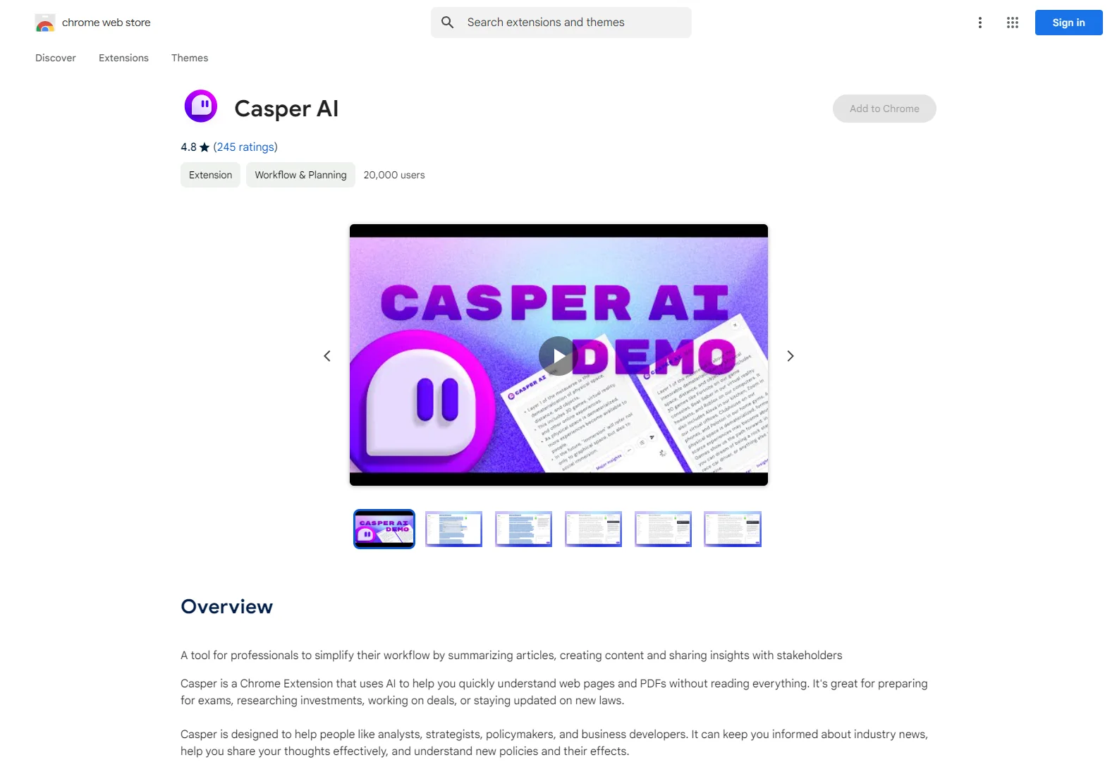 Casper AI: AI-Powered Chrome Extension for Summarization and Content Creation