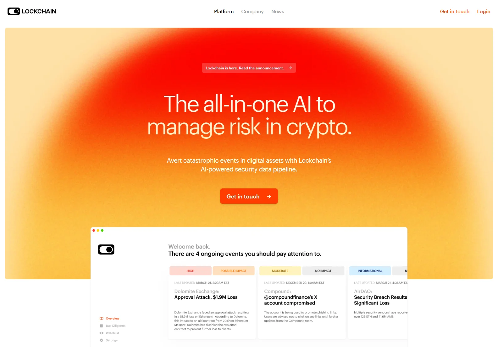 Lockchain: AI-Powered Risk Management for Crypto Assets