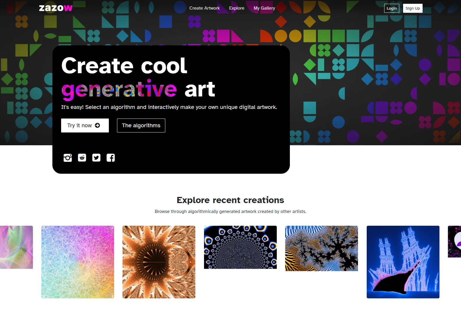 Zazow: Create Stunning Algorithmic Generative Art