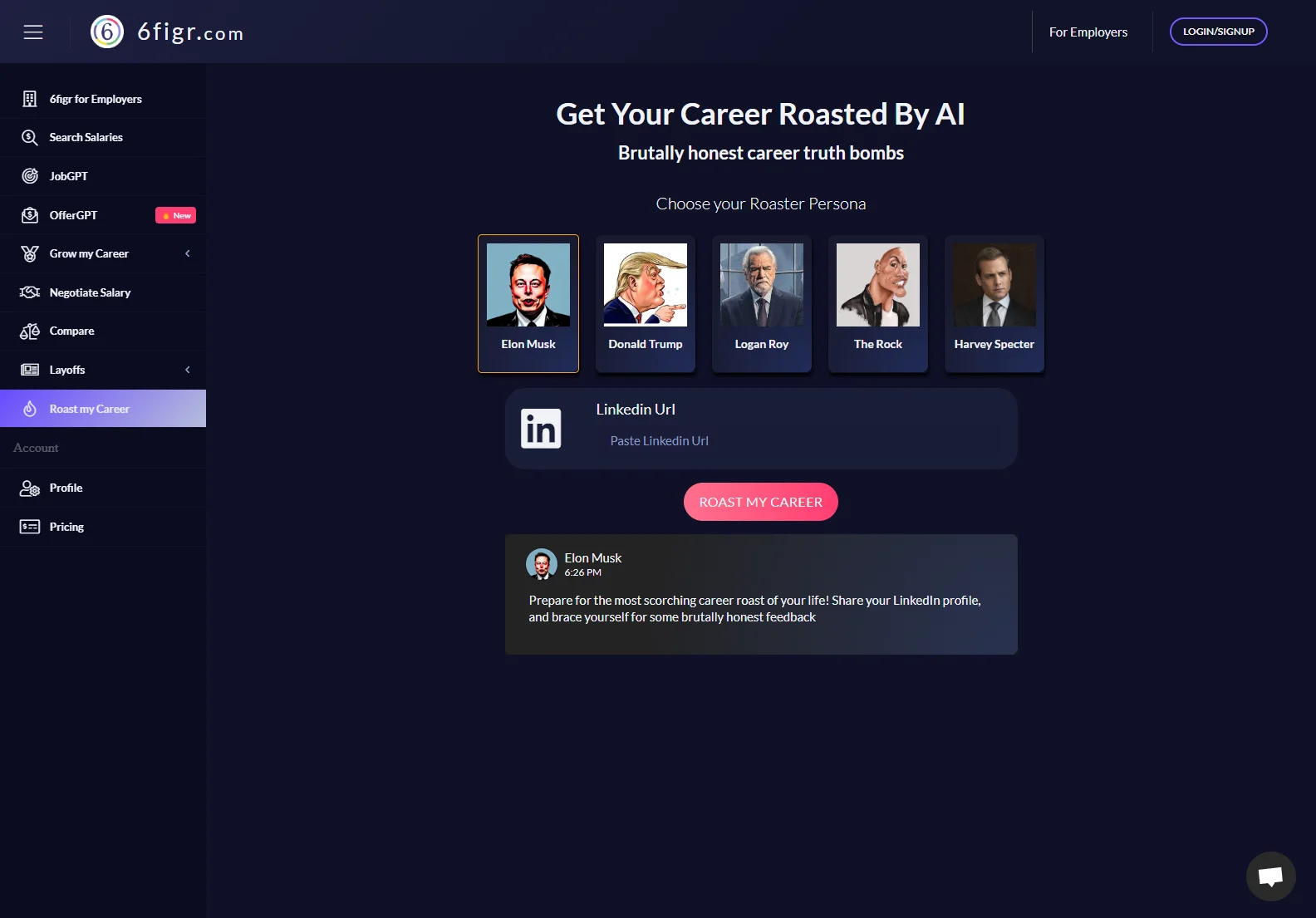 6figr: AI-Powered Career Roasting and More
