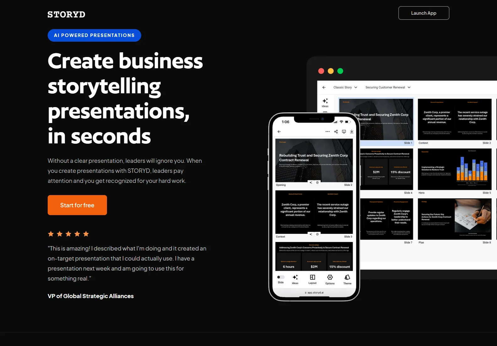 STORYD: AI-Powered Presentations That Captivate Leaders