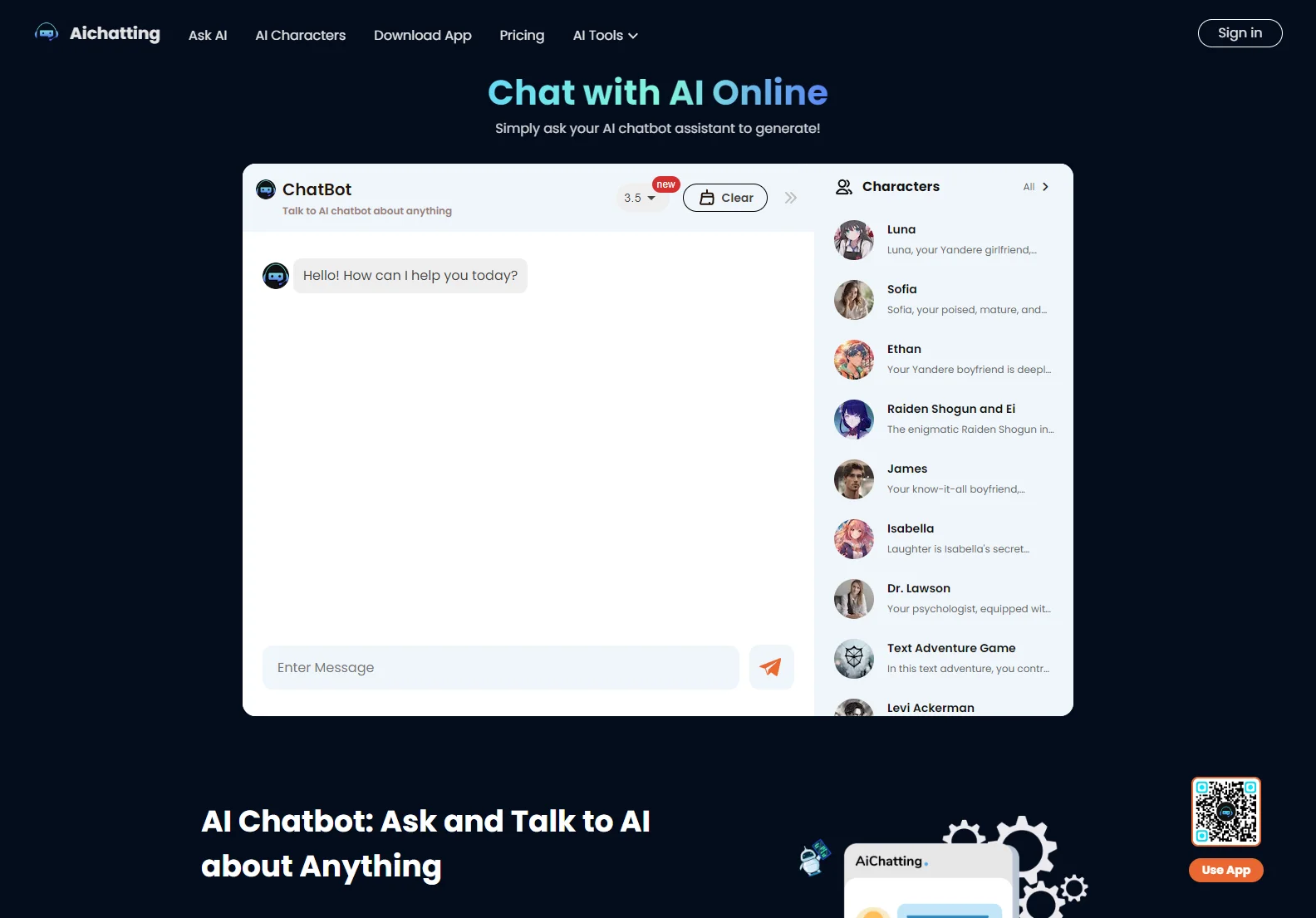 AI Chatting: Free AI Chat Website - Talk to AI Chatbot & Generate Content