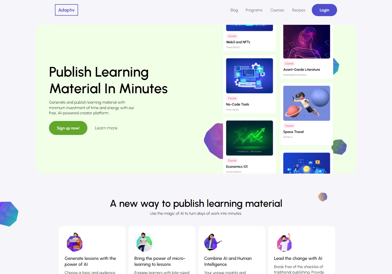 Adaptiv Creator Platform: AI-Powered Learning Material Creation