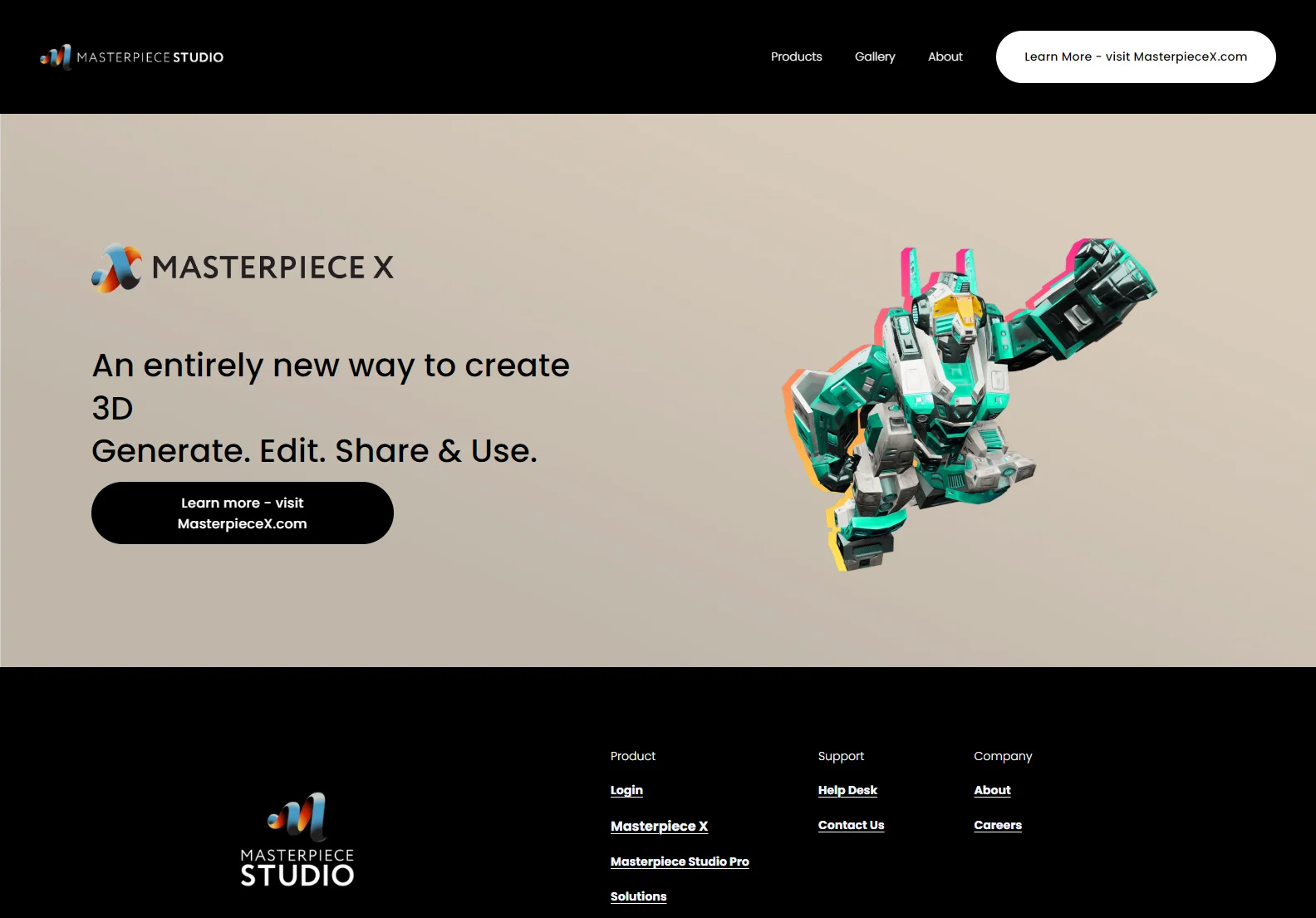 Masterpiece Studio: AI-Powered 3D Creation Platform