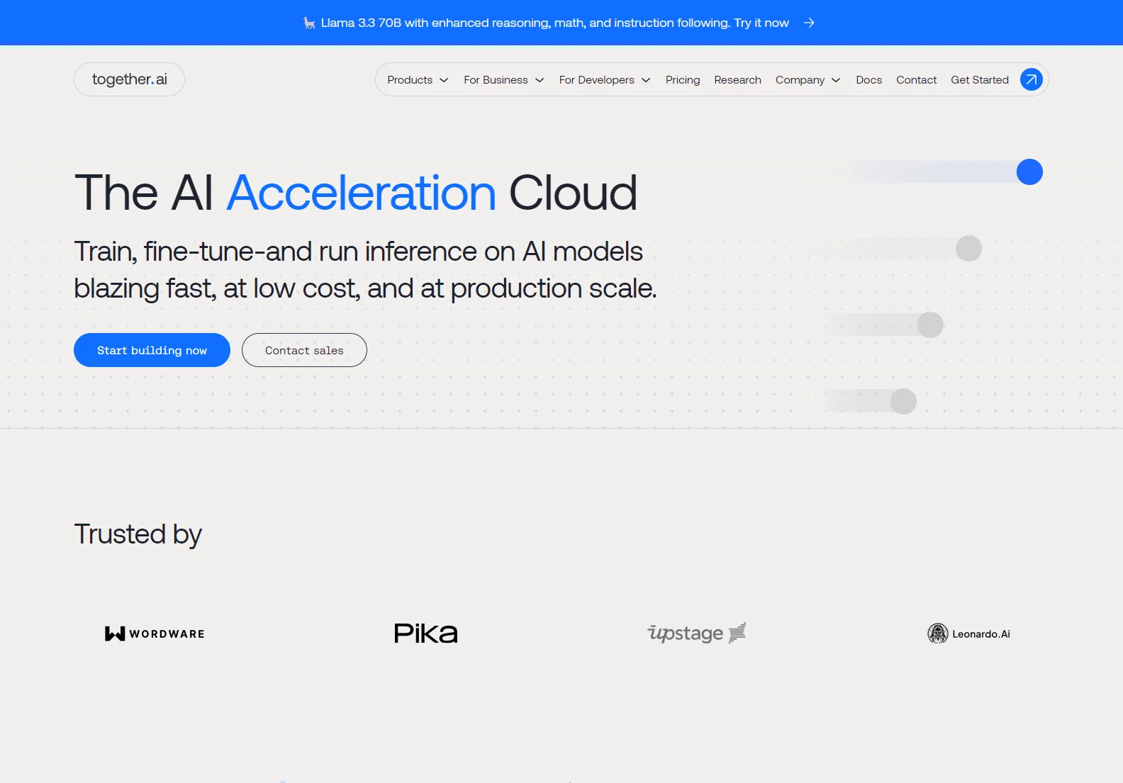 Together AI: The AI Acceleration Cloud for Fast Inference, Fine-Tuning & Training