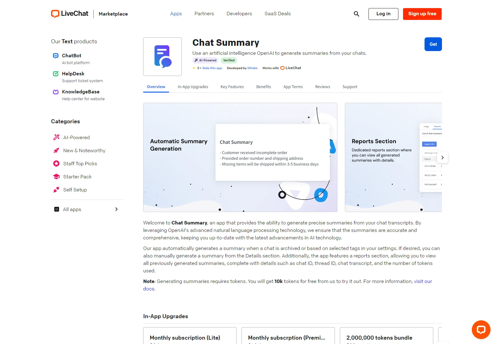 Chat Summary: AI-Powered Chat Transcript Summarization for LiveChat