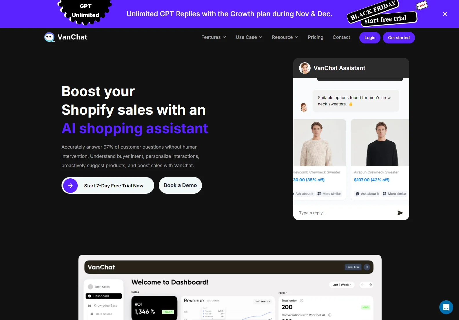 VanChat: AI-Powered Shopping Assistant for Shopify - Boost Your Sales Today