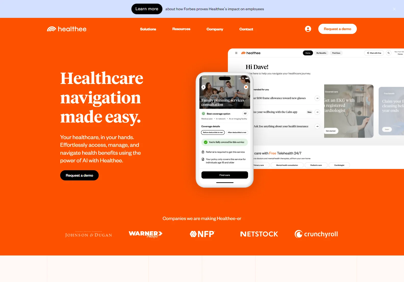 Healthee: AI-Powered Healthcare Navigation for Simplified Benefits Management