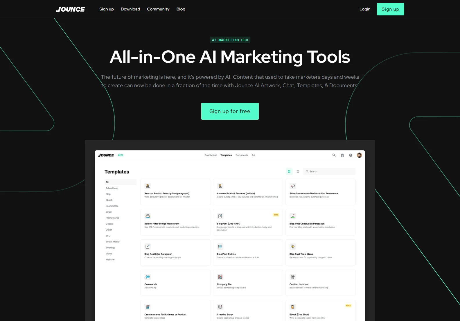 Jounce: AI-Powered Copywriting & Art for Marketers