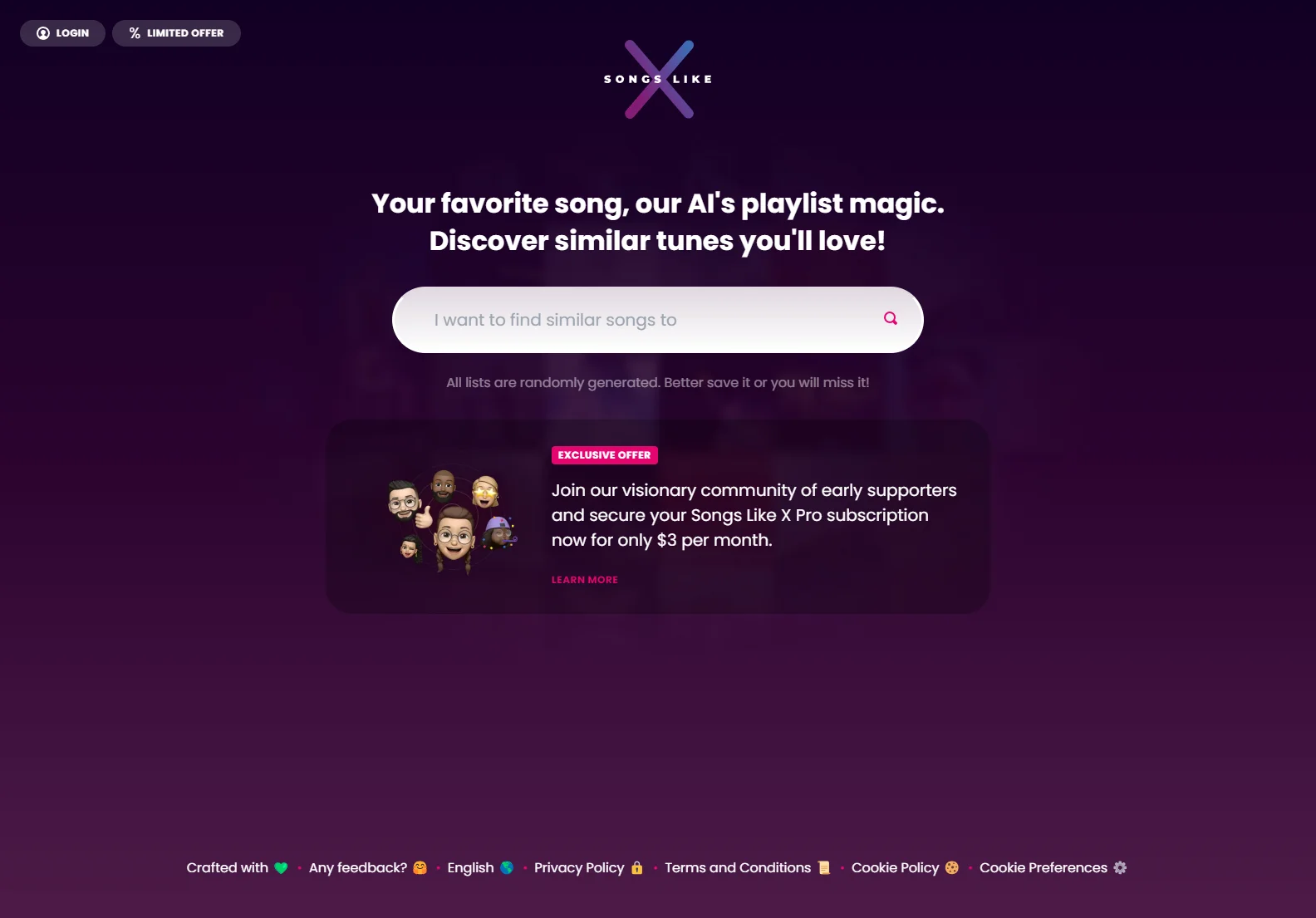 Songs Like X: AI-Powered Music Discovery and Playlist Generator