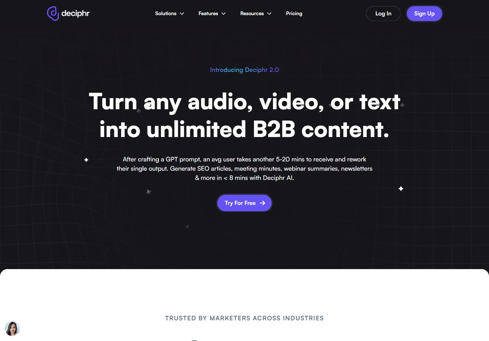 Deciphr 2.0: AI-Powered Content Creation for B2B Marketers